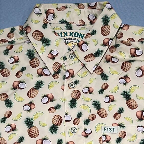 Dixxon Flannel Company Fist pineapple, piña colada casual button down - Picture 4 of 7